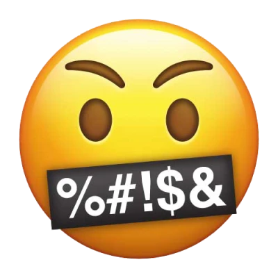 Angry Face with Symbols Free PNG
