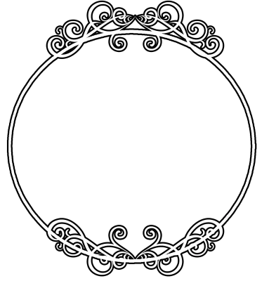 Decorative Round Frame PNG Image