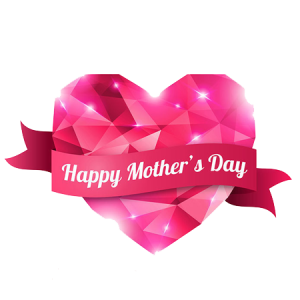 Happy Mother's Day Pink Heart Free PNG