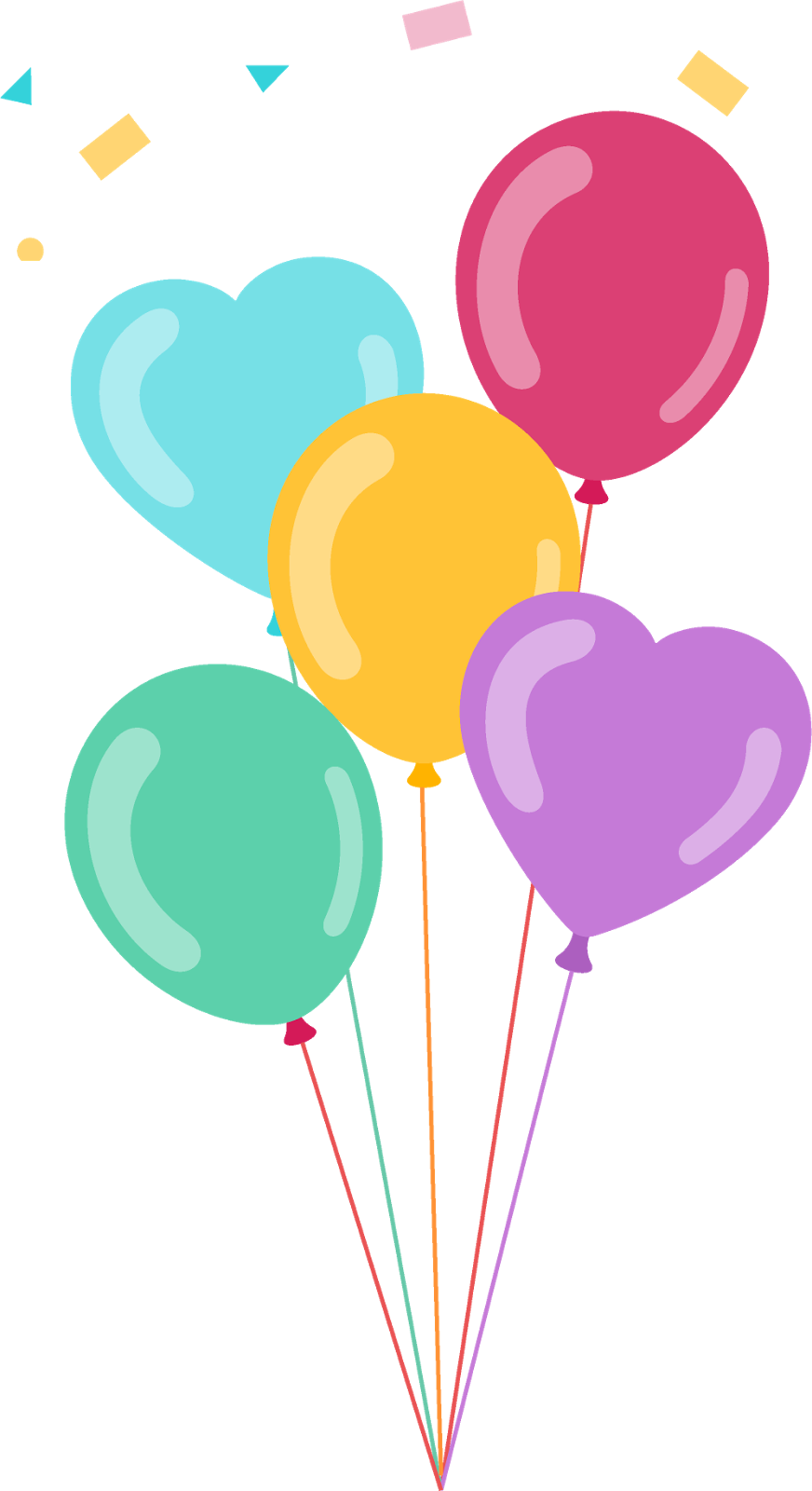 Colorful Balloon Bunch Clipart