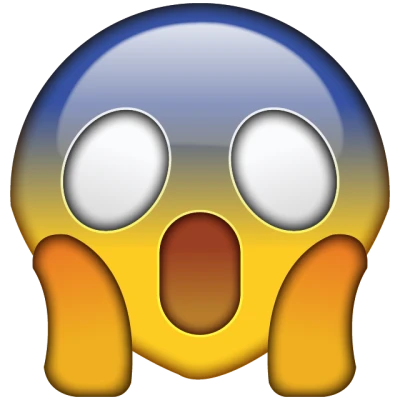 Face Screaming in Fear Emoji PNG Image
