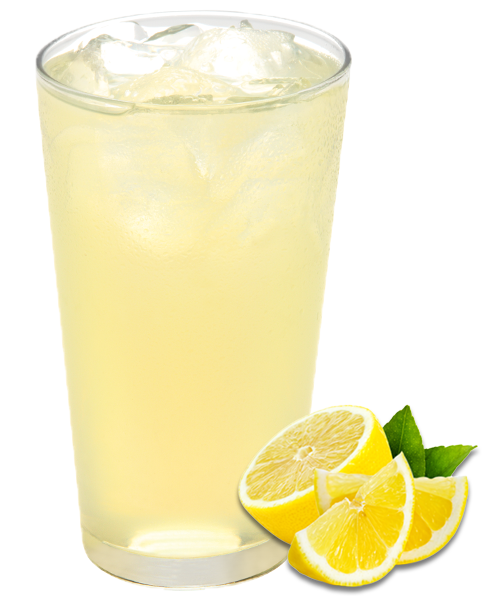 Glass of Lemonade with Ice Clipart