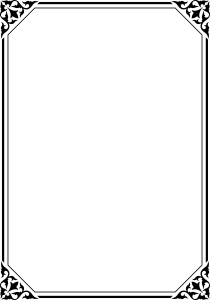 Simple Black Ornamental Frame Free PNG