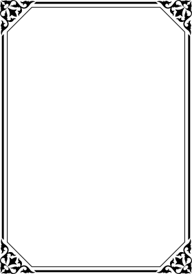 Simple Black Ornamental Frame Free PNG