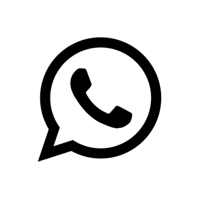 Black WhatsApp Icon Silhouette Free PNG