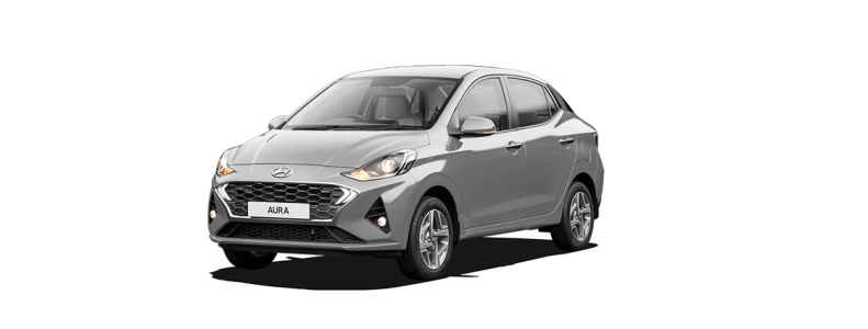 Hyundai Aura Silver Angle View Free PNG