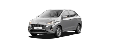 Hyundai Aura Silver Angle View Free PNG