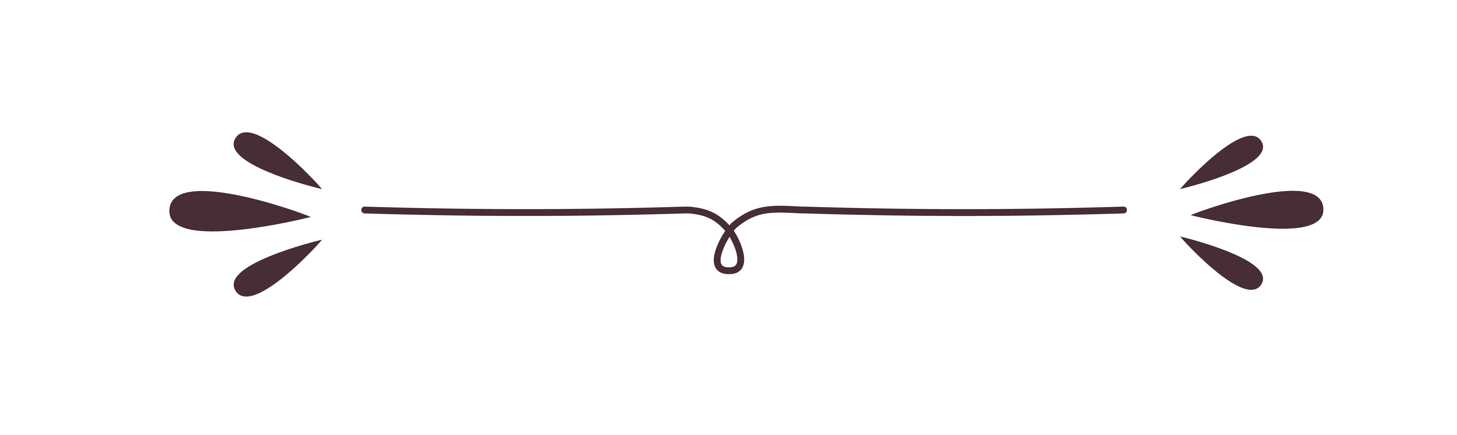 Simple Leaf Line Divider Free Clipart