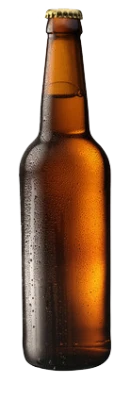 Brown Beer Bottle Condensation Free PNG