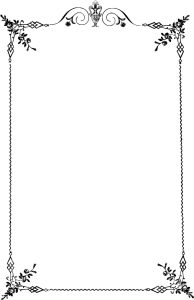 Vertical Floral Border Frame Free PNG