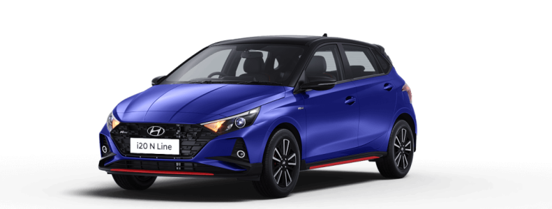 Hyundai i20 N Line Blue Front Free PNG