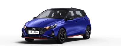 Hyundai i20 N Line Blue Front Free PNG