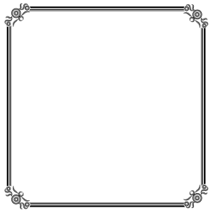 Decorative Square Black Border Frame Transparent Background