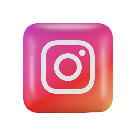 Glossy 3D Instagram Logo Icon Free Download