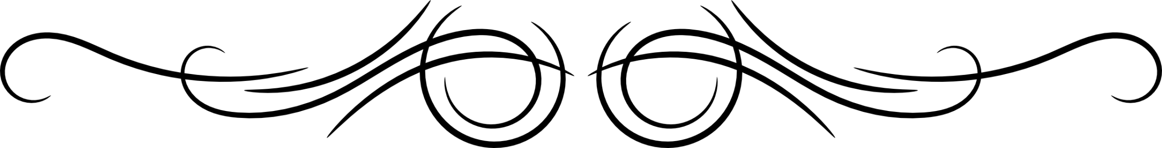 Elegant Swirly Calligraphic Divider Free PNG