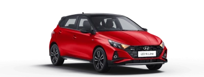Hyundai i20 N Line Fiery Red Car PNG
