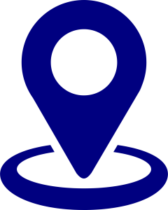 Solid Blue Map Location Pin Icon PNG