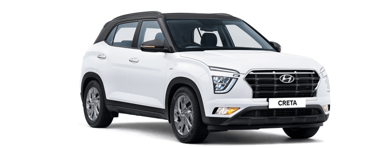 Hyundai Creta Polar White SUV PNG Image