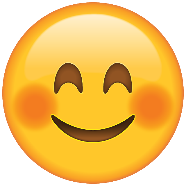 Blushing Smile Face Emoji Clipart