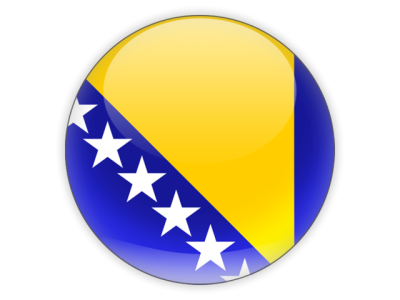 Bosnia and Herzegovina Flag Button PNG