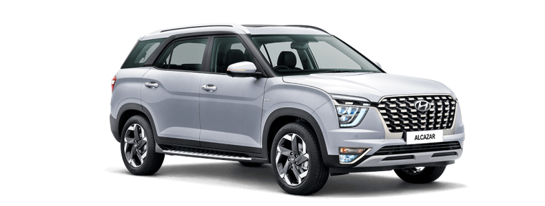 Hyundai Alcazar Silver SUV Free PNG