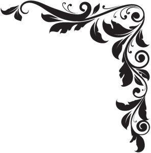 Floral Corner Ornament PNG Image