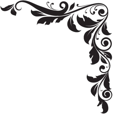 Floral Corner Ornament PNG Image