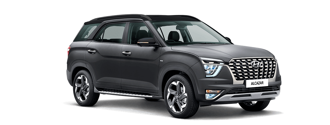 Hyundai Alcazar Dark Grey SUV Free PNG