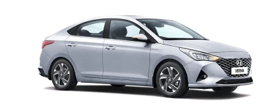 Hyundai Verna Silver Side View PNG