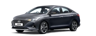 Hyundai Verna Dark Grey Sedan Free PNG