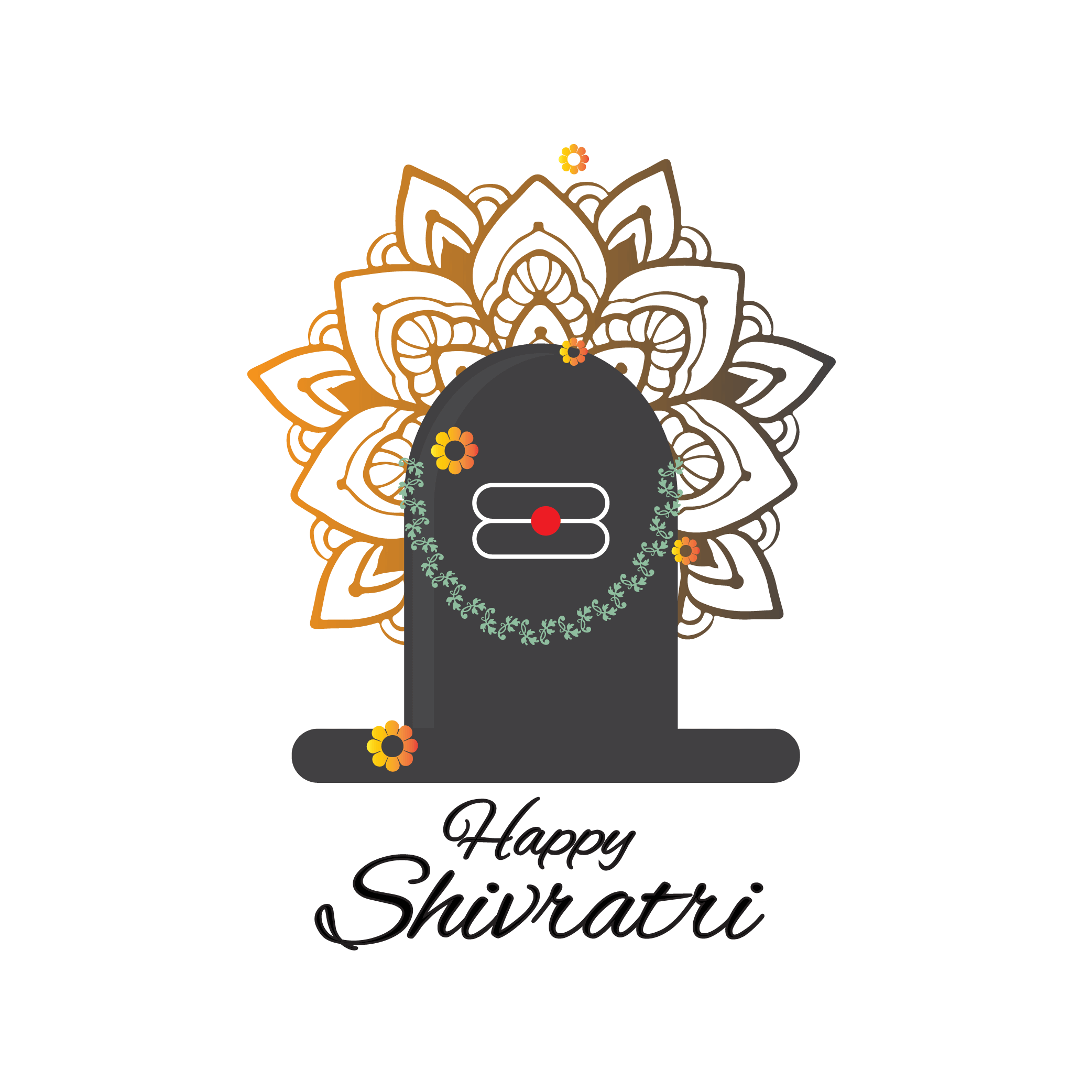 Happy Shivratri Shiva Lingam Clipart