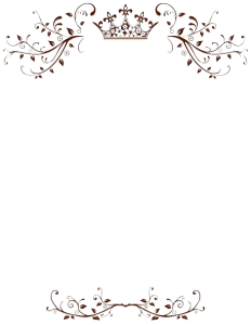 Floral Crown Frame Decoration PNG