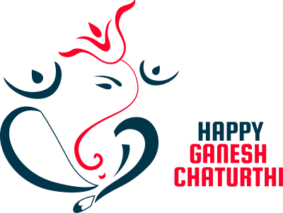 Happy Ganesh Chaturthi Abstract PNG Image