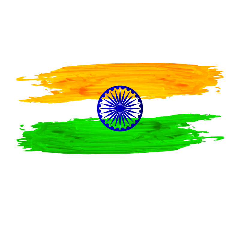 Indian Flag Brush Stroke Clipart