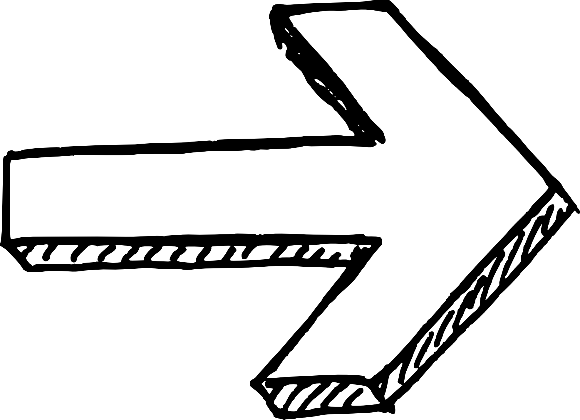 3D Hand Drawn Arrow Free PNG