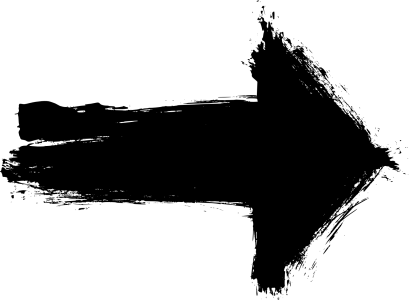 Black Grunge Paint Brush Arrow PNG