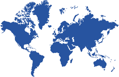 World Map Blue Silhouette PNG