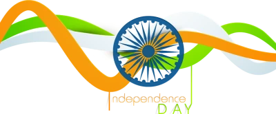 Indian Independence Day Tricolor Wave PNG