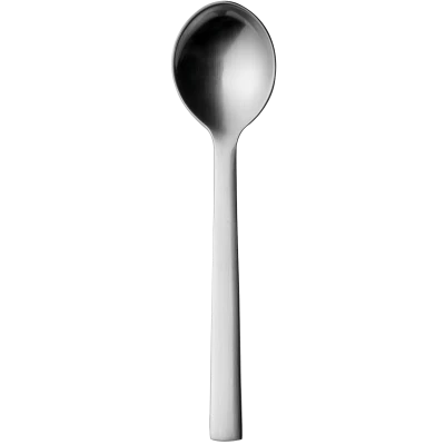 Silver Spoon Top View Isolated PNG