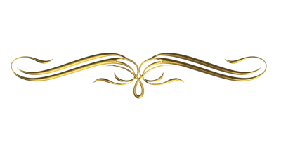 Gold Floral Swirl Divider Transparent Background