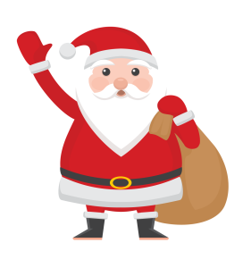 Cute Santa Claus Cartoon Character Free PNG