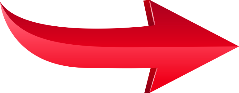 Red 3D Curved Arrow Free PNG