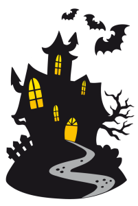 Halloween Haunted House Silhouette PNG