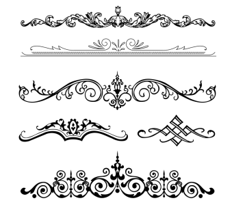 Vintage Floral Dividers Collection PNG