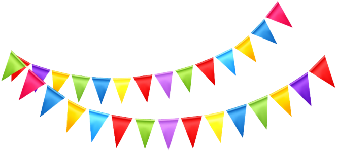 Colorful Bunting Flags Garland Free PNG
