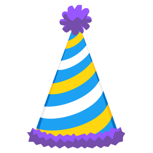 Blue and Yellow Party Hat Free Download