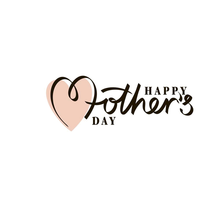 Happy Mother's Day Calligraphy Text Free PNG