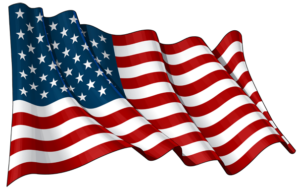 Waving USA Flag Free PNG Download