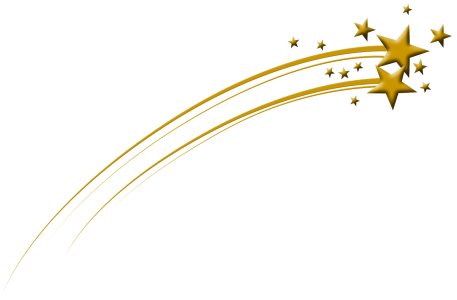 Golden Shooting Stars Trail Free PNG