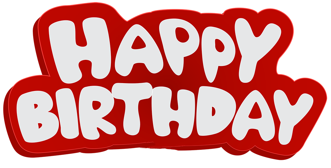 Happy Birthday Red Bubble Text Clipart